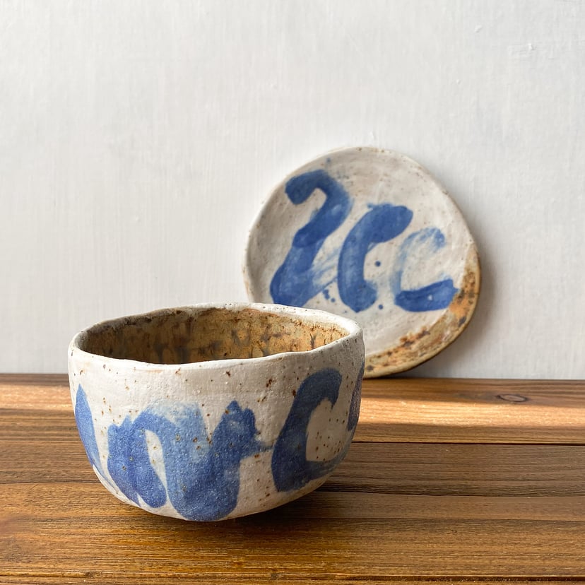 Filiżanka ze spodeczkiem wabi-sabi №2