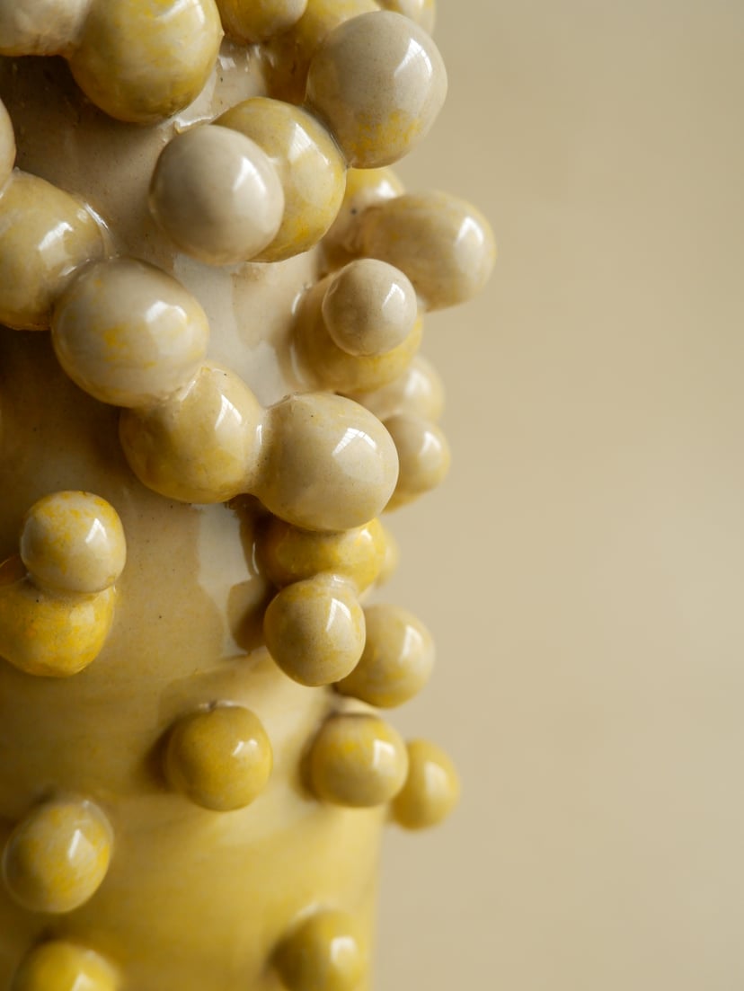 The Bubble- Yellow Vase 04 - wazon ceramiczny z kolekcji The Bubble