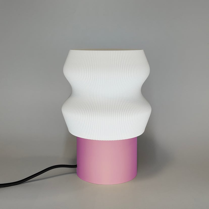 Lampka Ombra Różowy Czarny