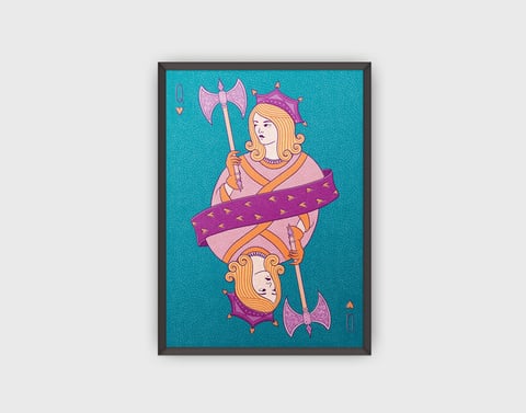 Plakat "Queen of Hearts" - A4