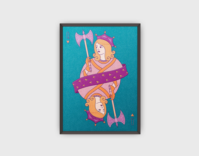 Plakat "Queen of Hearts" - A4