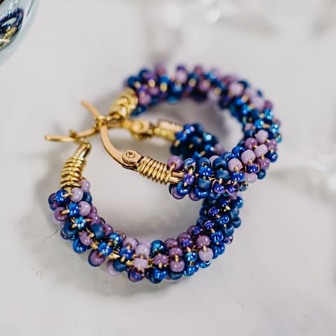 Kolczyki Candy Midnight Purple | Gwiazdka