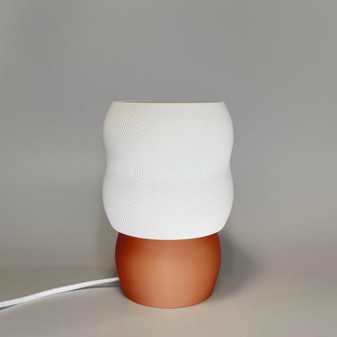 Lampka Brio Terakota Biały