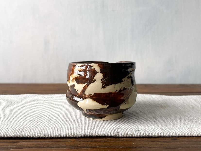 Chawan do matchy karmelowy