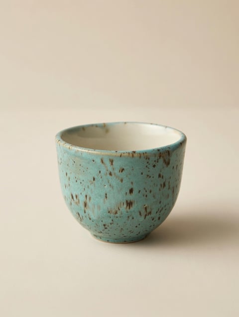 Czarka ceramiczna handmade - Turkusowy poranek