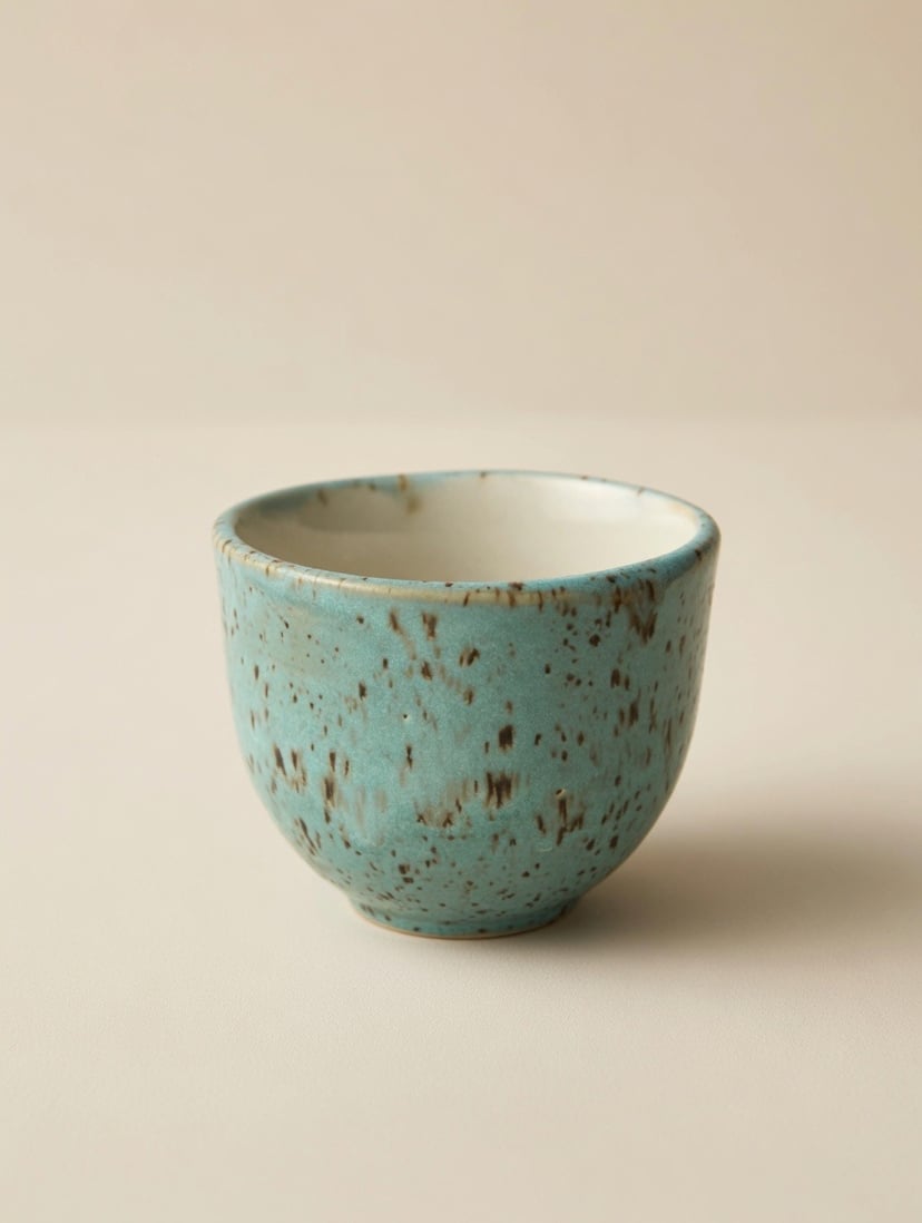 Czarka ceramiczna handmade - Turkusowy poranek