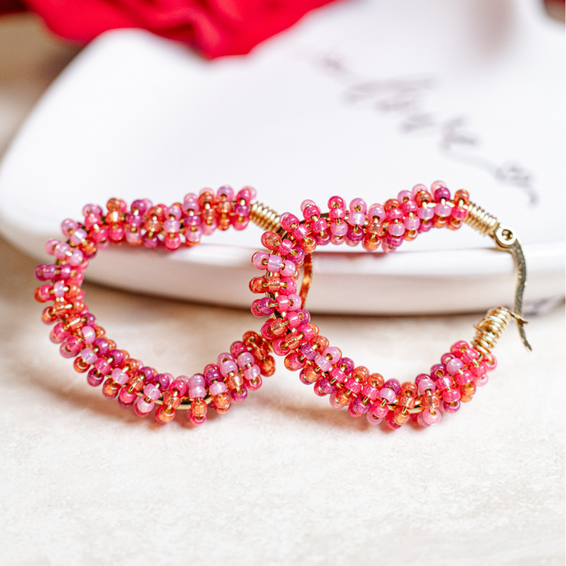 Kolczyki Candy Power of Rose Serce | True Love