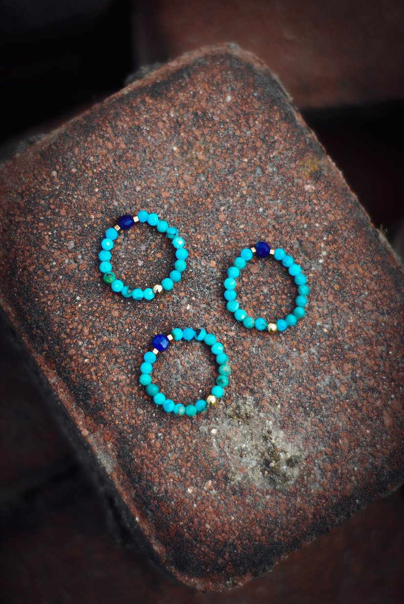 Pierścionek ༓ LAPIS LAZULI – pierścionek z kamieni naturalnych