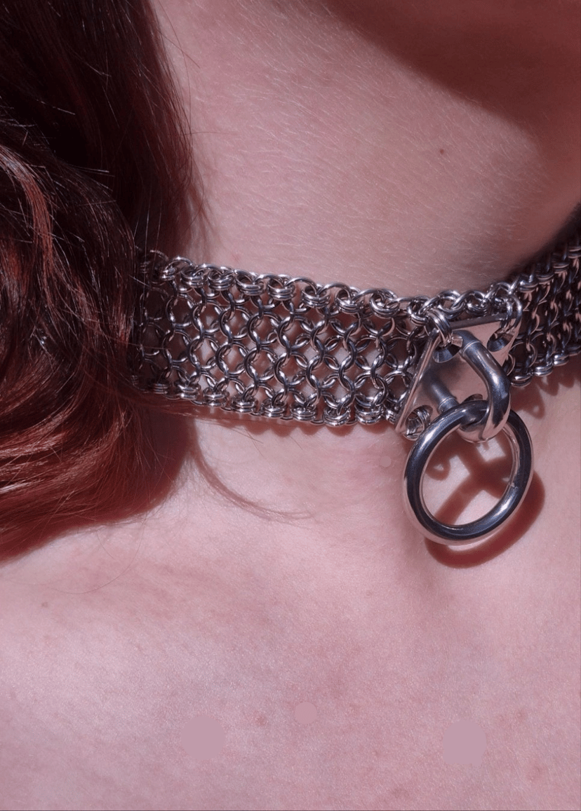 FALSE BOND - choker chainmail - 30-33cm