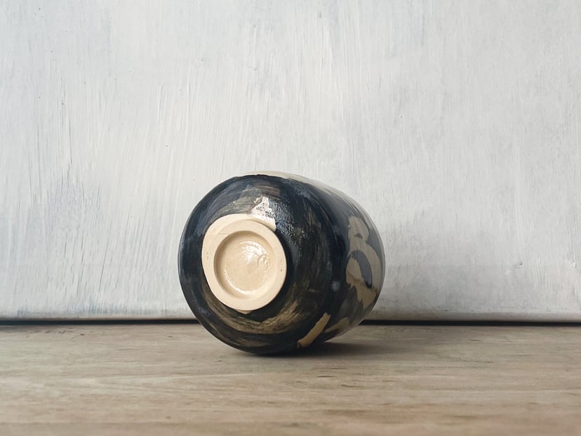 Czarka czarno-biała INK półmatowa - ceramiczna czarka z kolekcji ZEN