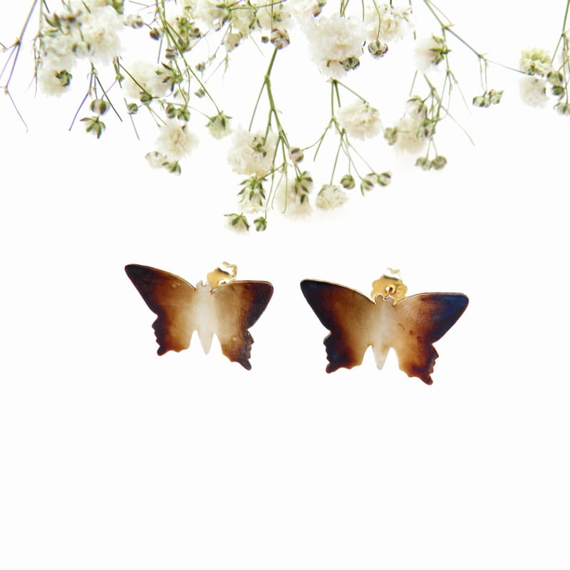 Kolczyki srebrne z motylami - Butterfly II