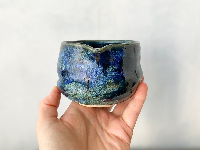 Miseczka do matchy granatowo zielona - ZEN