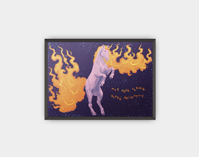 Plakat "Fire Horse" - A5