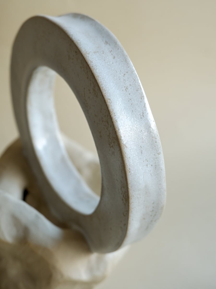 The Gems- Sculptural Vase 08 - wazon ceramiczny z kolekcji The Gems collection. Hand built of beautiful beige stoneware. This vase can be part of your home art