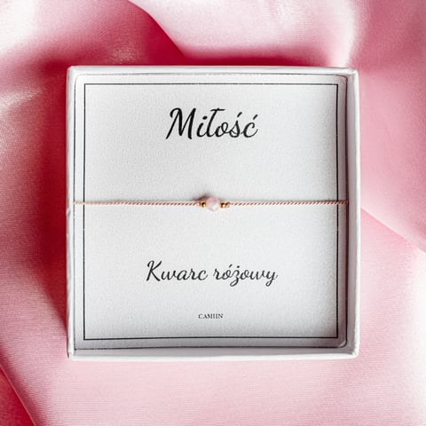 Bransoletka Miłość | Kwarc różowy