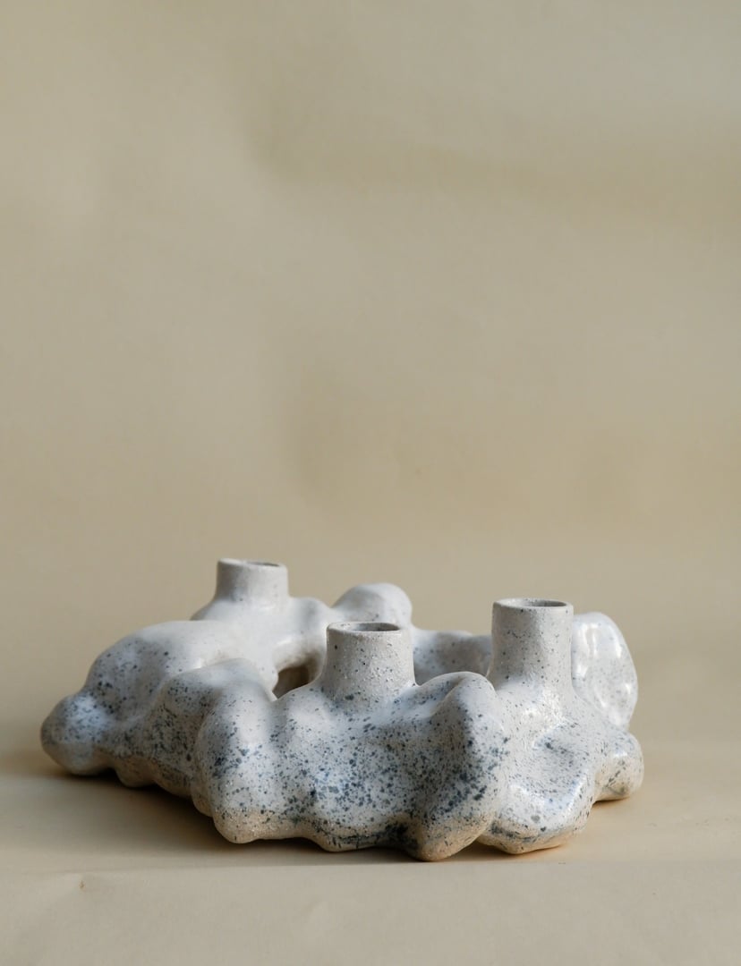 The Gems- Round Candle Holder 05 - świecznik z kamionki z kolekcji The Gems