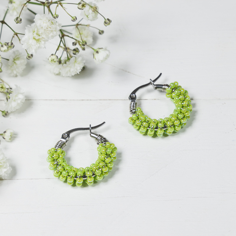 Kolczyki Candy | Lime Pearl