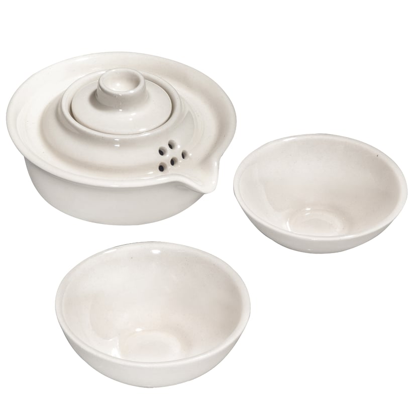 SHIBORIDASHI - zestaw z małą pokrywką, kolor Ecru