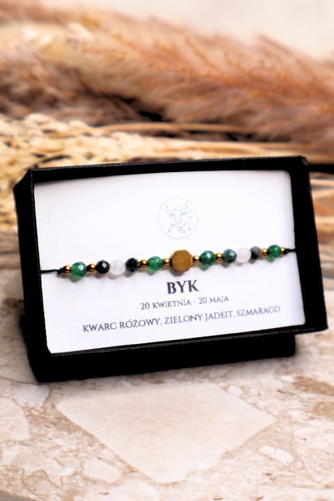 Bransoletka "BYK" - złota - Fioletowy
