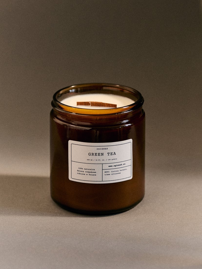Green Tea – świeca rzepakowa 500 ml