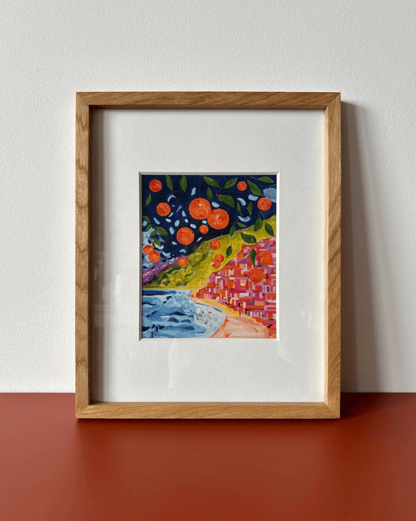 Oranges from Amalfi – wydruk Fine Art 30×24 cm w dębowej ramie