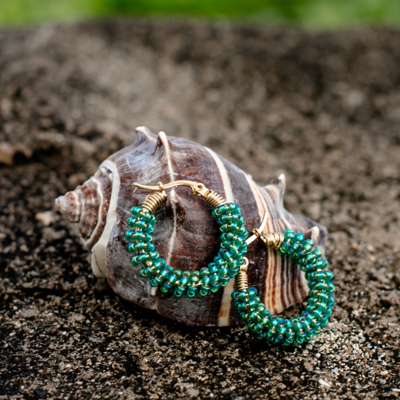 Kolczyki Candy | Emerald Green