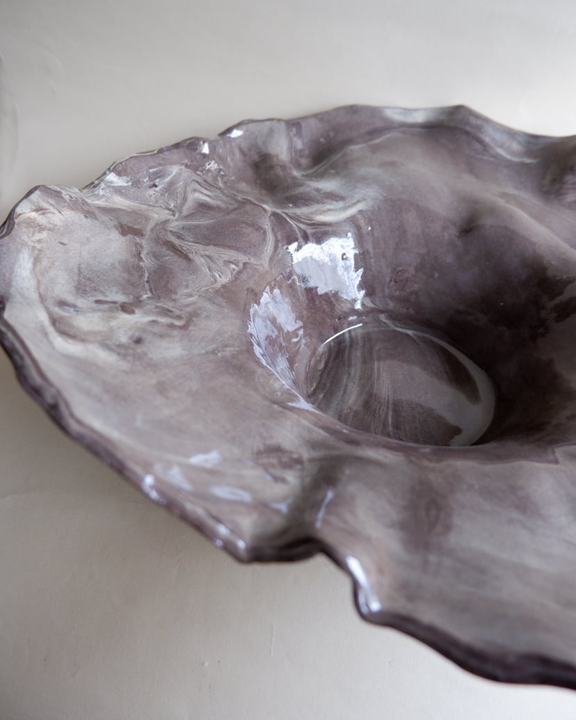 The Floral- Marbled Centerpiece 07 - ceramiczna patera z kolekcji The Floral
