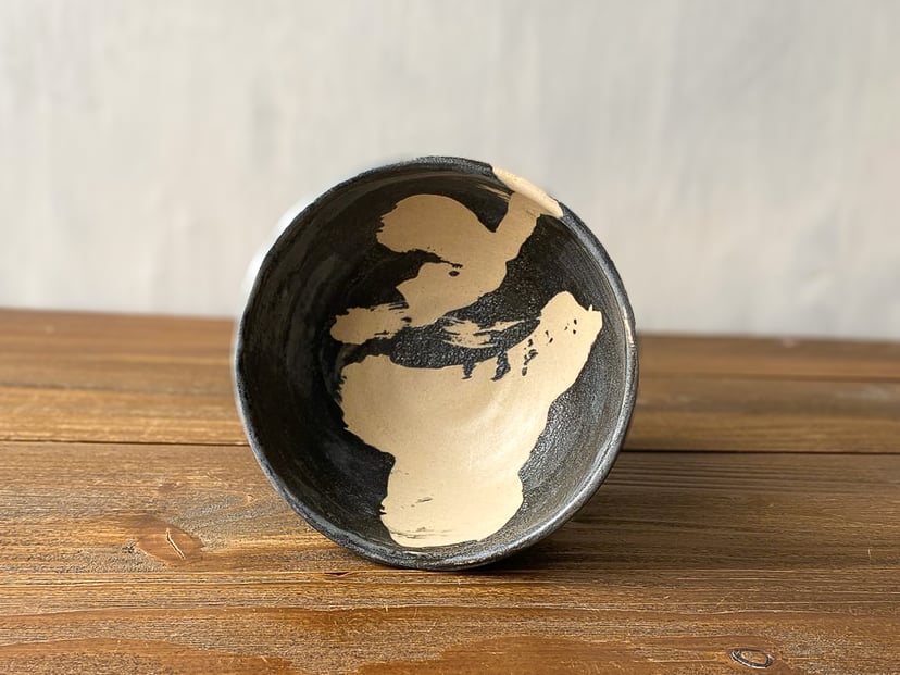 Miseczka INK matowa - ceramiczna miseczka inspirowana japońską kaligrafią