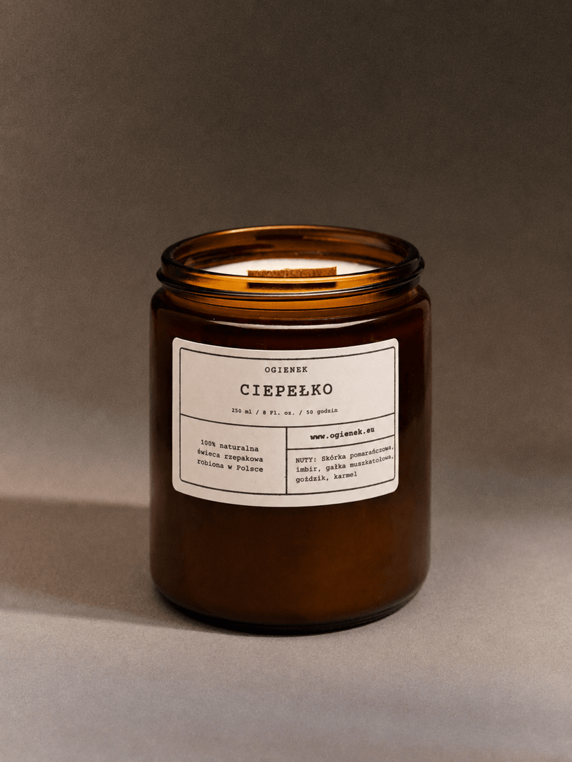 Ciepełko – świeca rzepakowa 250 ml