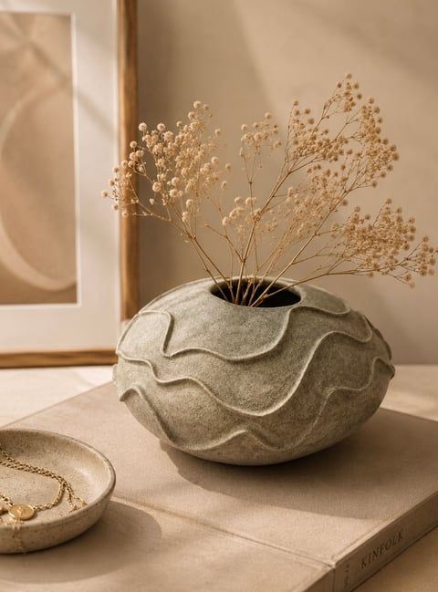 Wazon ceramiczny handmade „Fale Spokoju”