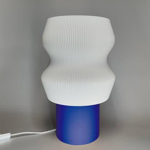 Lampka Ombra Grande Kobaltowy Biały