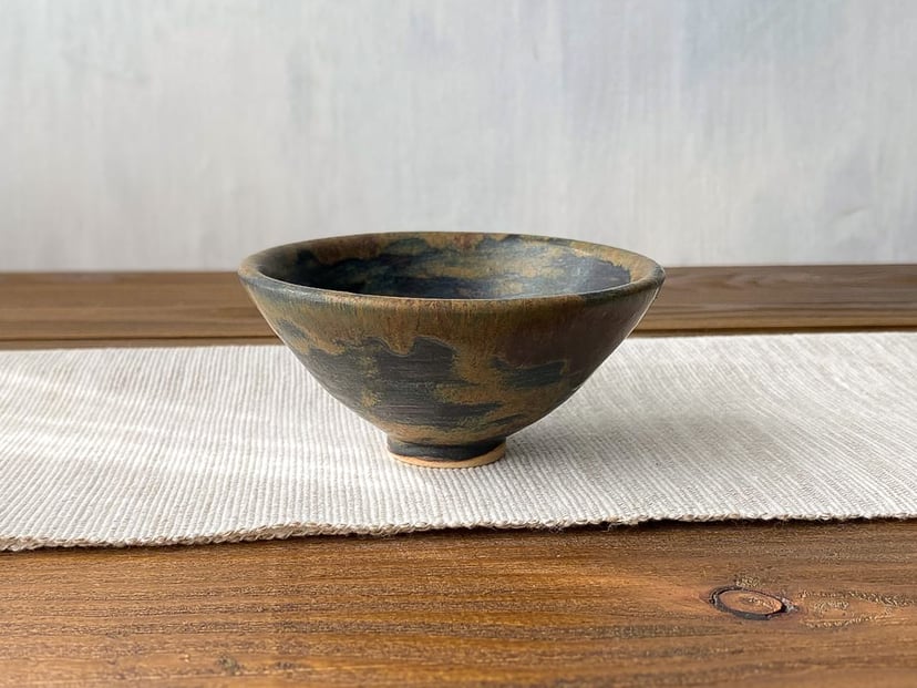 Miseczka czarno-brązowa - ręcznie wykonana miseczka ceramiczna