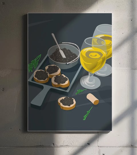 Kawior - plakat do kuchni i jadalni