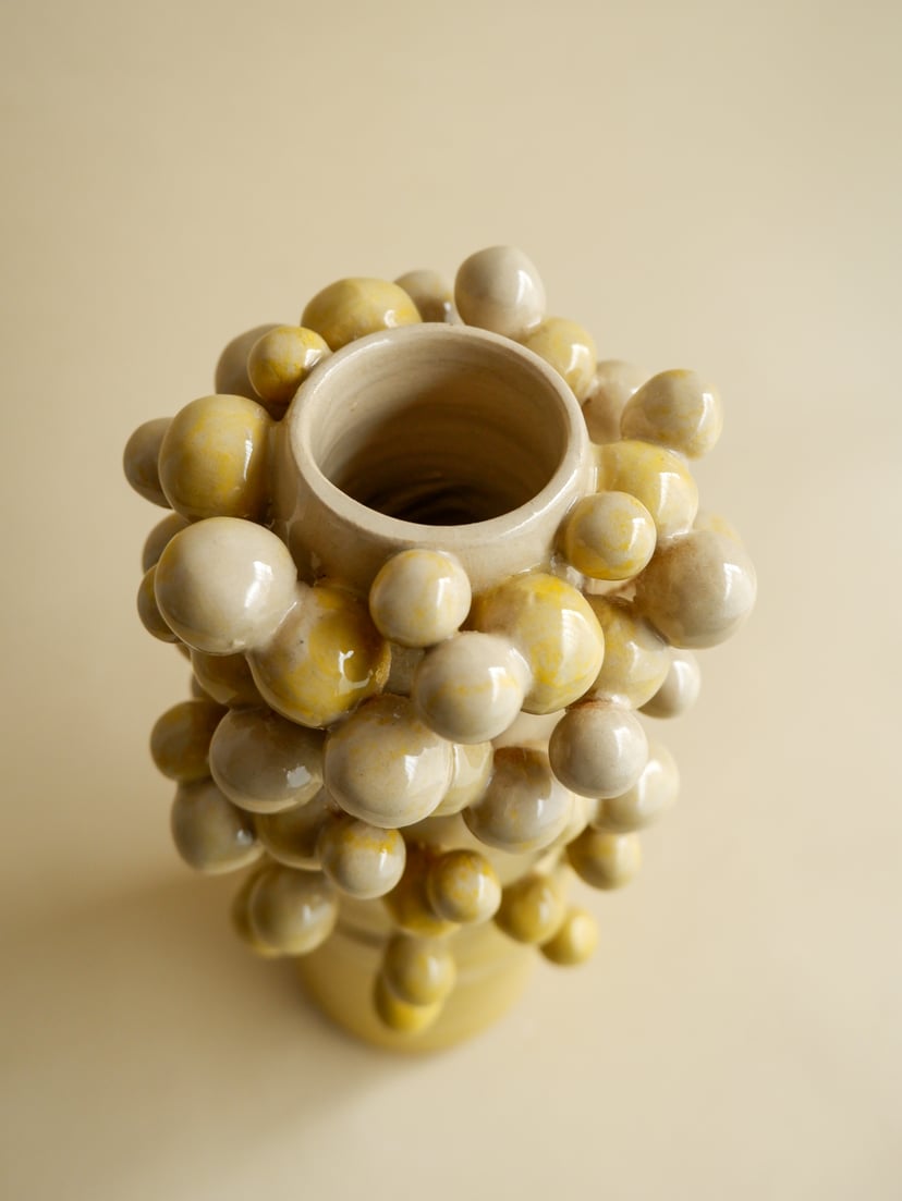 The Bubble- Yellow Vase 04 - wazon ceramiczny z kolekcji The Bubble