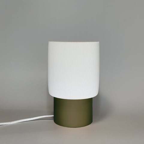Lampka Celes Oliwkowy Biały