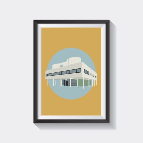 Nowoczesna architektura - plakat inspirowany architekturą