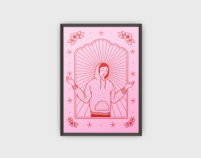 Plakat "Modern Mary in Pink" - A3