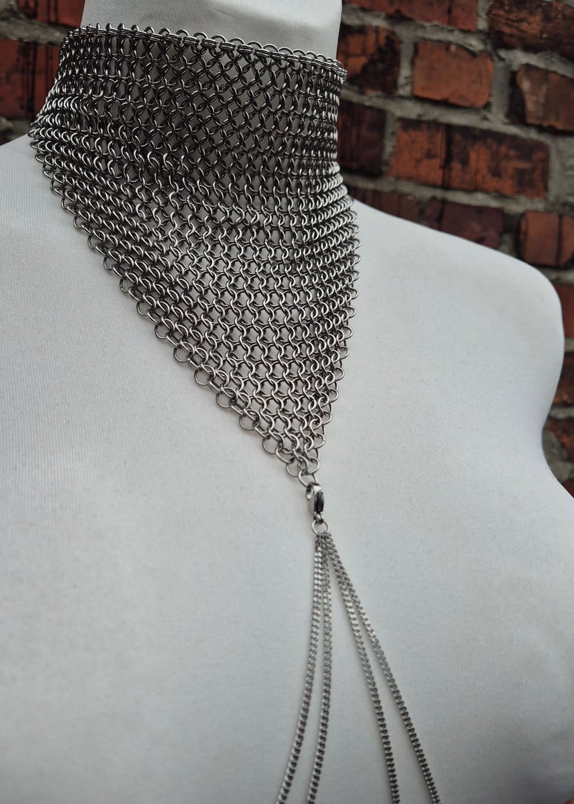 FORCEFUL kolia chainmail - Kolia z zawieszką smoka