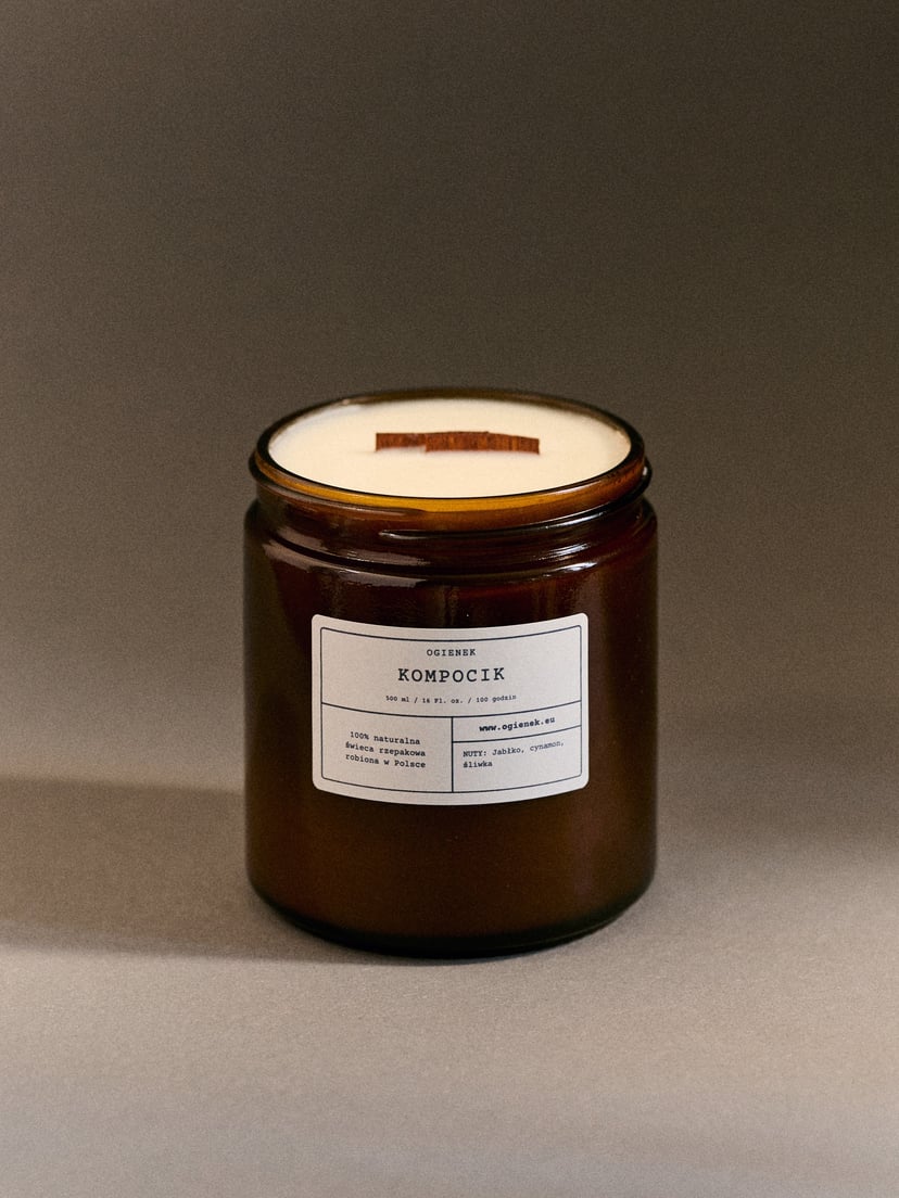 Kompocik – świeca rzepakowa 500 ml