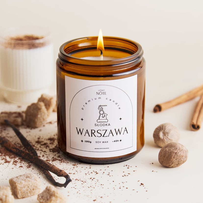 Świeca waniliowa - Słodka Warszawa - 190g