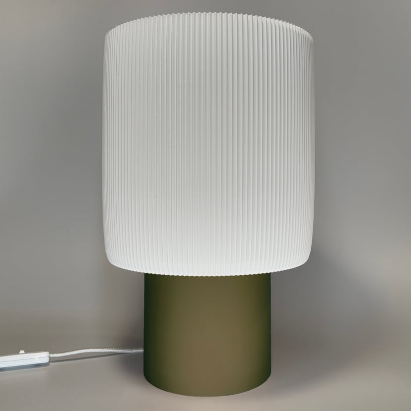 Lampka Celes Grande Oliwkowy Biały