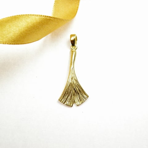 Zawieszka srebrna- Ginko II mini złota