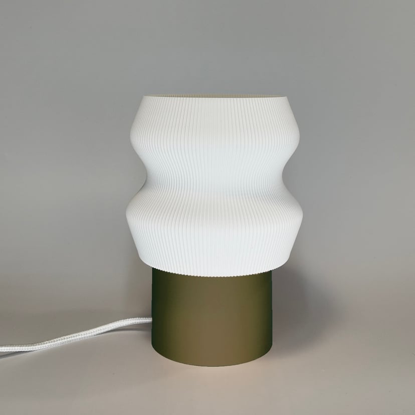 Lampka Ombra Oliwkowy Biały
