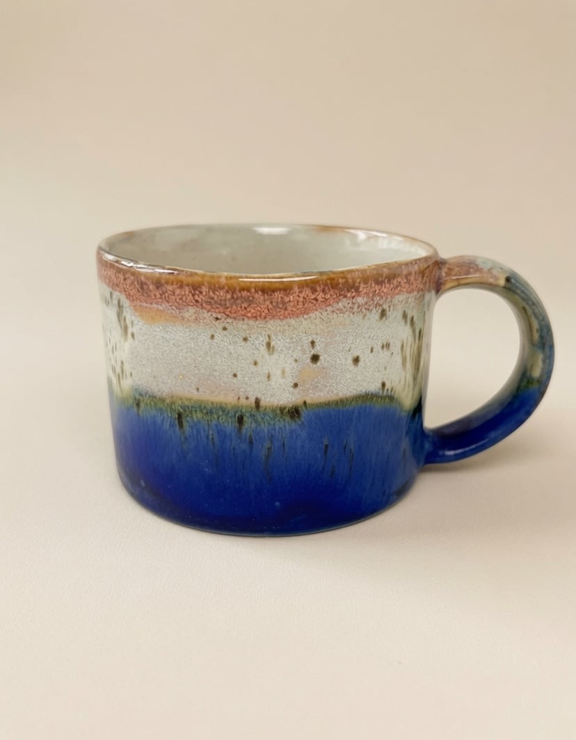 Kubek ceramiczny handmade - nadmorski spokój