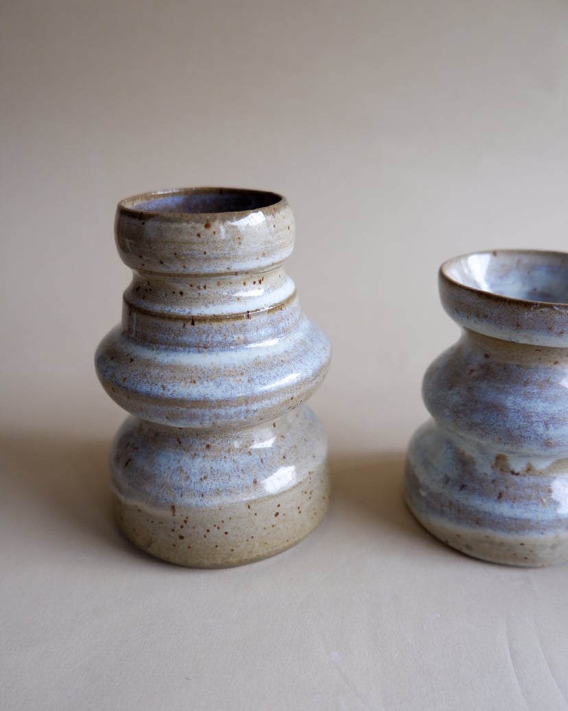 The Combined Forms- Set of Candleholders 10 - zestaw świeczników z kamionki z kolekcji The Combined Forms