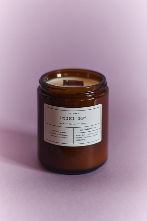 Dziki Bez – świeca rzepakowa 250 ml