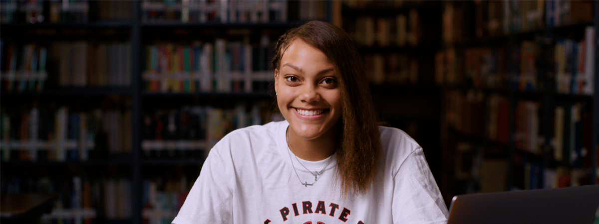 Student in the Library