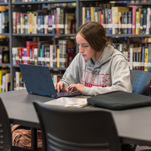 Student on laptop