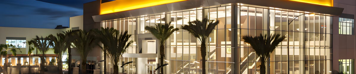 Building in evening
