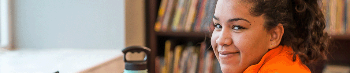 Student in the Library